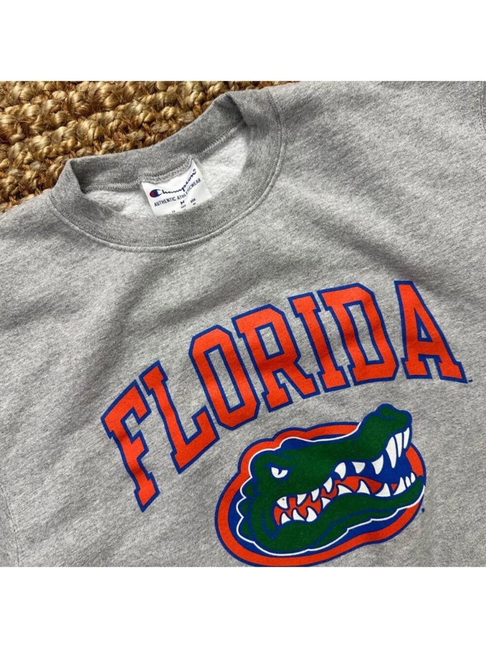Florida Gators Crewneck Champion Mens Grey (Medium)